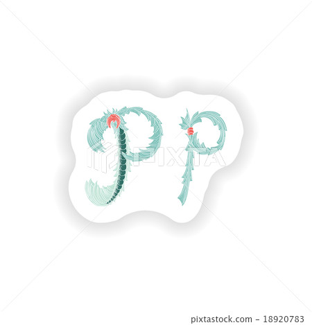 stiker Abstract letter P logo icon in Blue stiker Abstract letter P logo icon in Blue 18920783