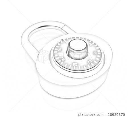 Illustration of security concept with locked Illustration of security concept with locked 18920870