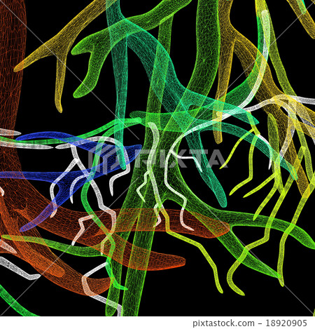 Fantasy veins. Medical illustration 18920905