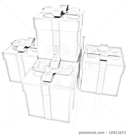Bright christmas gifts on a white background 18921655