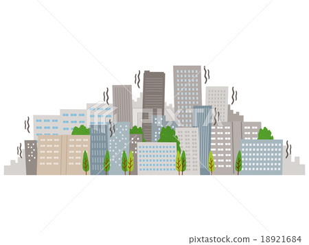 An urban city swaying by the earthquake 18921684