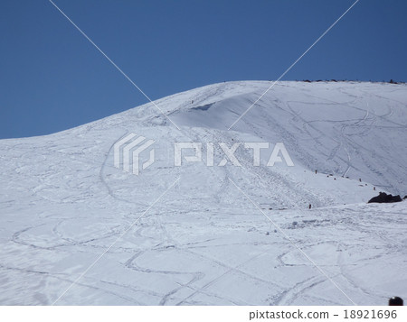 從Happo One滑雪勝地的頂部,您將面對充滿背包滑雪噴射的Karatsumadake區域 從Happo One滑雪勝地的頂部,您將面對充滿背包滑雪噴射的Karatsumadake區域 18921696