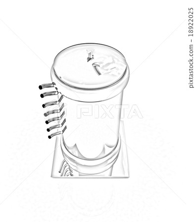 3d abstract metal pressure vessel - Stock Illustration [18922025] - PIXTA