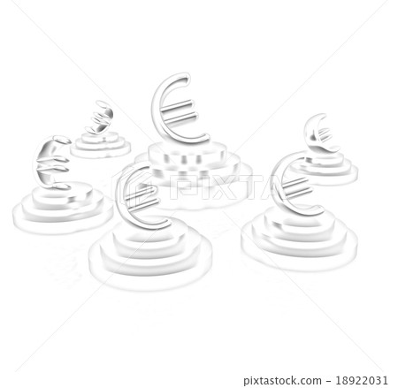 Euro sign on podium. 3D icon Euro sign on podium. 3D icon 18922031