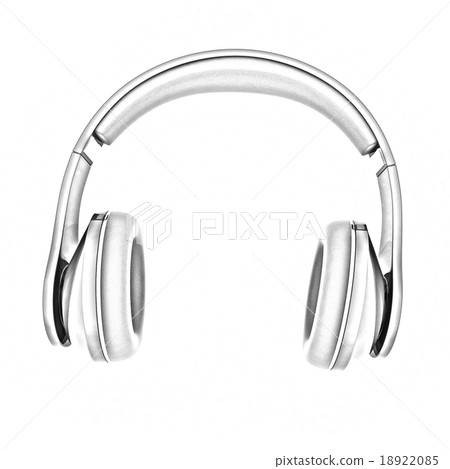 Headphones Isolated on White Background - Stock Illustration [18922085 ...