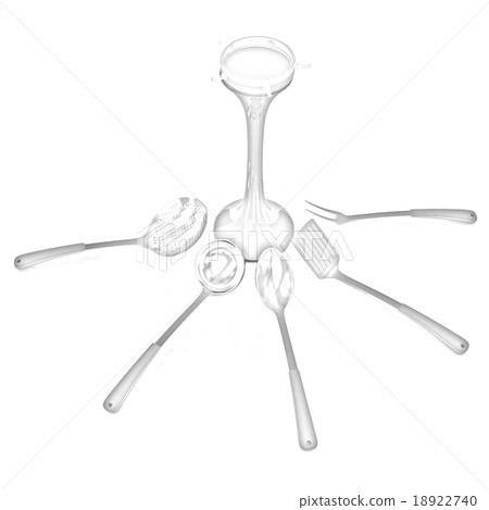 cutlery on white background cutlery on white background 18922740