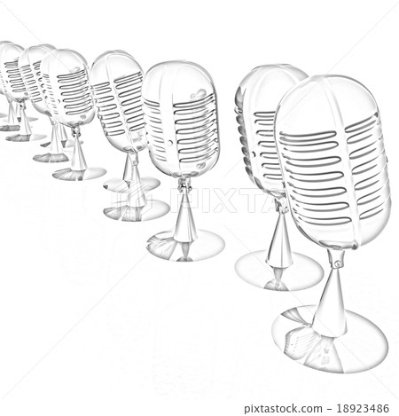3d rendering of a microphones 18923486