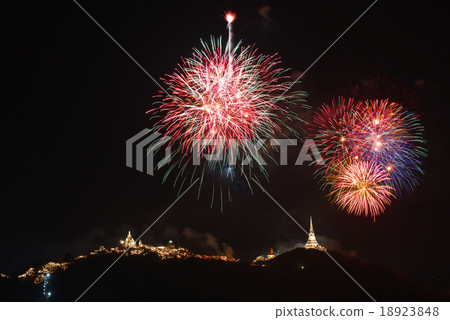 Beautiful firework at Khao Wang Mountain 18923848