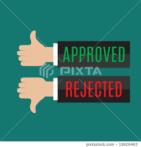 Approved and rejected sign 18926463