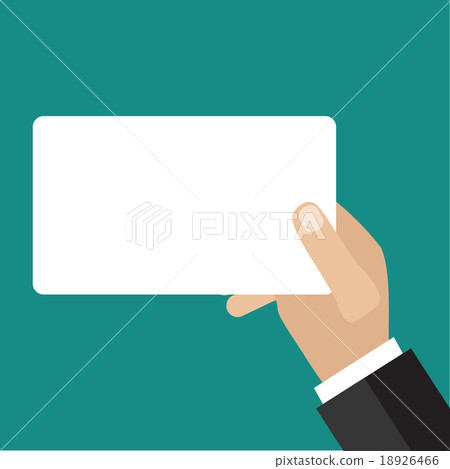 Hand holding business card. Hand holding business card. 18926466