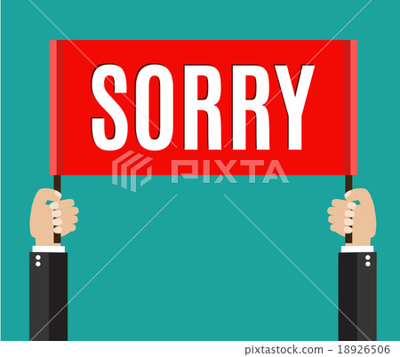 Businessman holding sorry sign 18926506