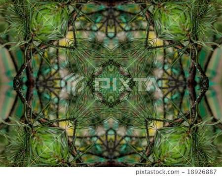 Green abstract kaleidoscope background 18926887