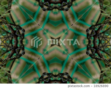 Green abstract kaleidoscope background 18926890