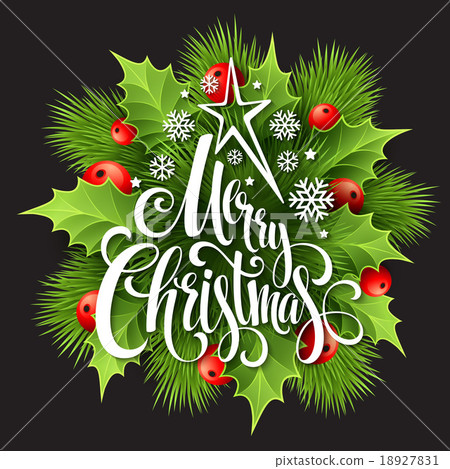 Christmas decoration on chalk board. Vector Christmas decoration on chalk board. Vector 18927831