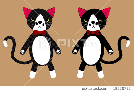 Black Cat with Ribbon Full Body Black Cat with Ribbon Full Body 18928752