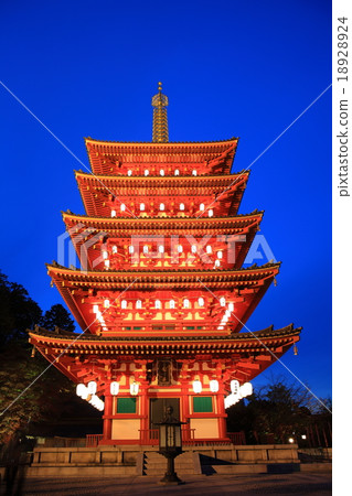 Takahata Fudobo五層塔夜景 Takahata Fudobo五層塔夜景 18928924