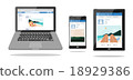 Flat Style Notebook Laptop Smart Phone Tablet 18929386