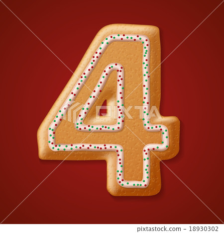 Christmas cookies numbers. Vector illustration Christmas cookies numbers. Vector illustration 18930302