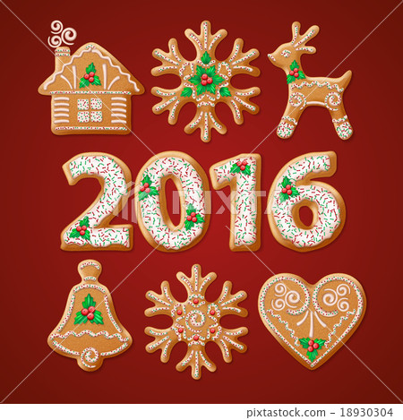 Ornate realistic  set traditional Christmas 18930304