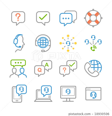 Customer support icons 18930506