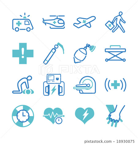 Emergency icons set Emergency icons set 18930875