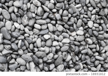 The Horizontal Texture of Black Pebbles Background The Horizontal Texture of Black Pebbles Background 18931812