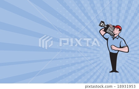 Business card Cameraman Film Crew Carry Camera 18931953