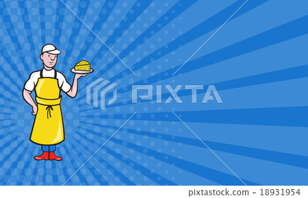 Business card Cheesemaker Holding Plate of Cheese 18931954