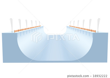 Snow half pipe 18932222