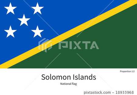 National flag of Solomon Islands with correct National flag of Solomon Islands with correct 18933968