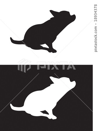 Chihuahua dog breed - silhouette vector Chihuahua dog breed - silhouette vector 18934378