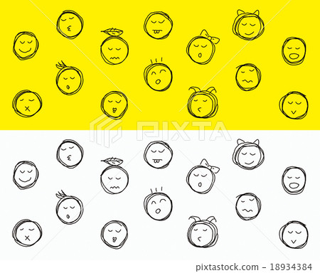 PrintDrawing set of cartoon different emotions PrintDrawing set of cartoon different emotions 18934384
