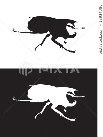 Vector silhouette of rhinoceros beetle Vector silhouette of rhinoceros beetle 18934386