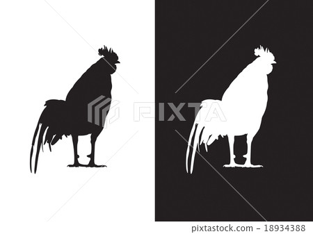 Cock, chicken, rooster - silhouette vector Cock, chicken, rooster - silhouette vector 18934388