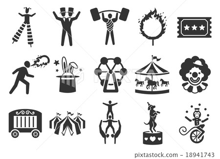 Stock Vector Illustration: Circus icons set 2 18941743