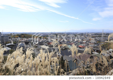 Residential area in Yurikegaoka in autumn 18942849