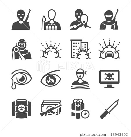 Terrorism icons 18943502