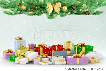 Christmas background 3d rendering 18945241