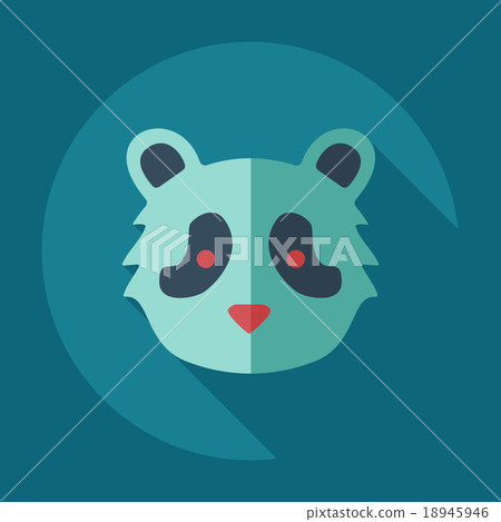 Flat modern design with shadow icons pandas Flat modern design with shadow icons pandas 18945946