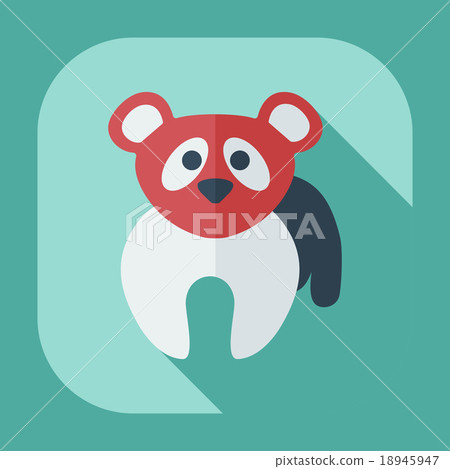 Flat modern design with shadow icons pandas Flat modern design with shadow icons pandas 18945947