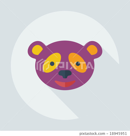 Flat modern design with shadow icons pandas Flat modern design with shadow icons pandas 18945951