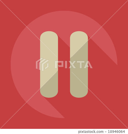 Flat modern design with shadow icon player - Stock Illustration ...