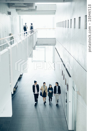 University students on campus 18946518