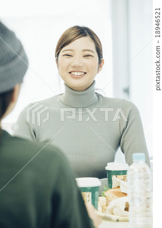 University student in cafeteria 18946521