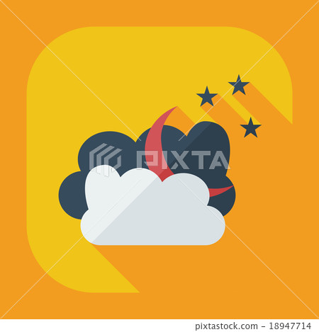 Flat modern design with shadow icons Muslim heaven 18947714