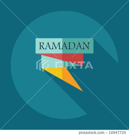 Flat modern design with shadow icons ramadan 18947720