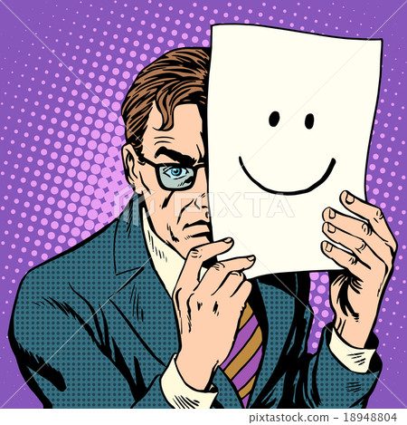 Hypocrisy stealth sullen man and smile Hypocrisy stealth sullen man and smile 18948804