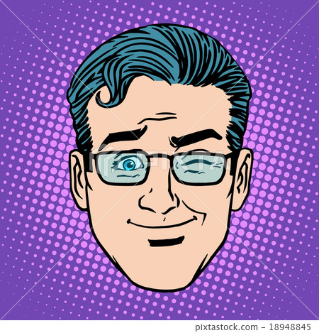 Emoji game wink man face icon symbol 18948845