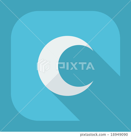 Flat modern design with shadow icons moon 18949090