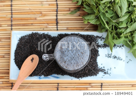 Basil seeds for fiber beverage and raw seed Basil seeds for fiber beverage and raw seed 18949401